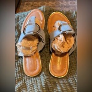 Women’s size 6 1/2 Liz Claiborne blue sandals